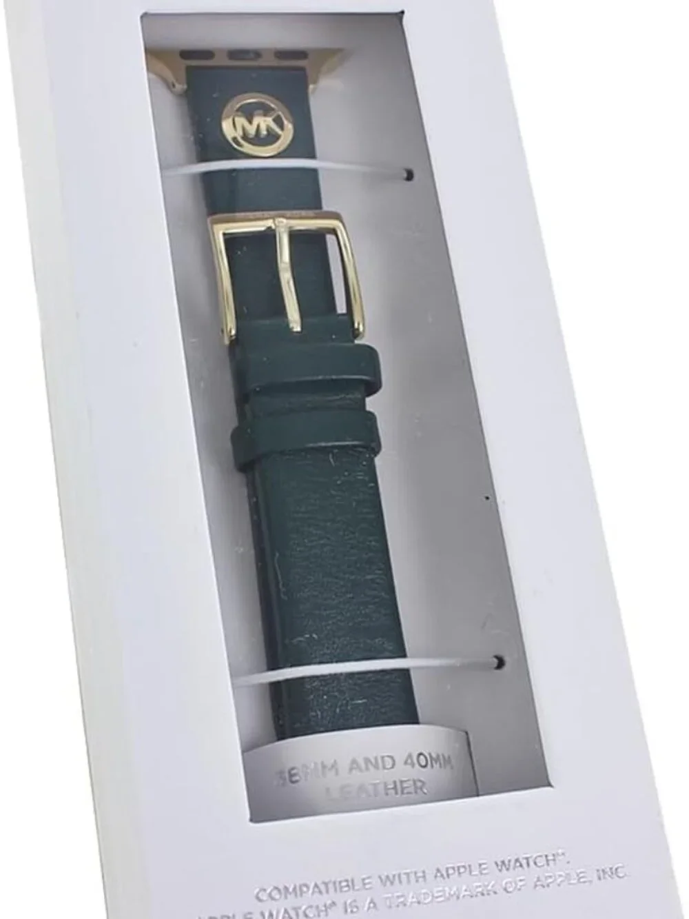 $95 Michael Kors Women's Green Leather Band Strap for Apple Watch, 38/40/41 mm